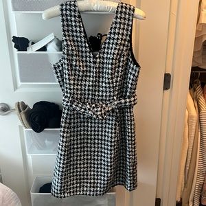 NWT Aqua black mini grid dress